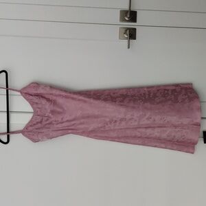 Astr Blush Satin Midi Dress